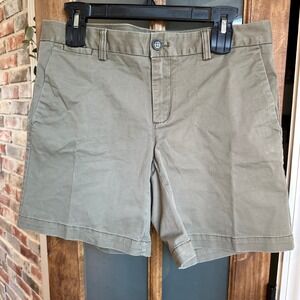 Banana Republic Chino Shorts Womens 4 Olive Green Stretch Twill Casual Gorpcore